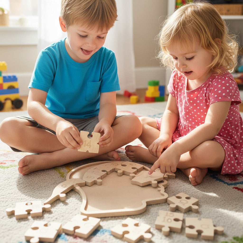 Wooden Face Puzzle Board, Hands-On Puzzle Toy for Kids, Large Wooden Activity Puzzle - detail view for shoppers