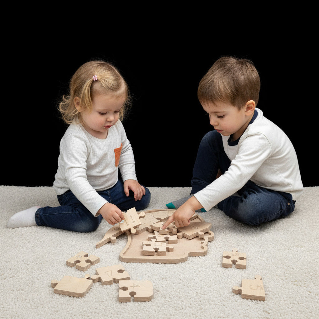 Wooden Face Puzzle Board, Hands-On Puzzle Toy for Kids, Large Wooden Activity Puzzle - additional product photo
