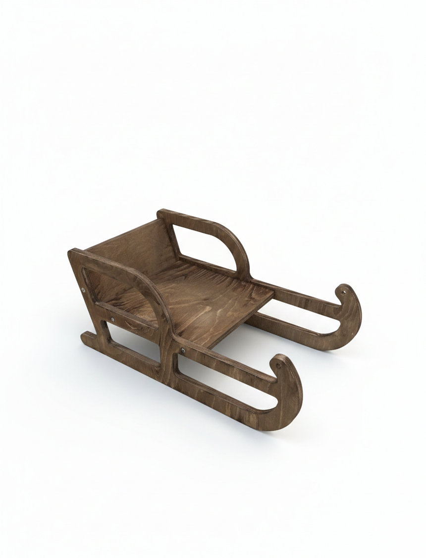 Wall-Mounted Cup and Mug Holder in Pine Wood - size and shape detail