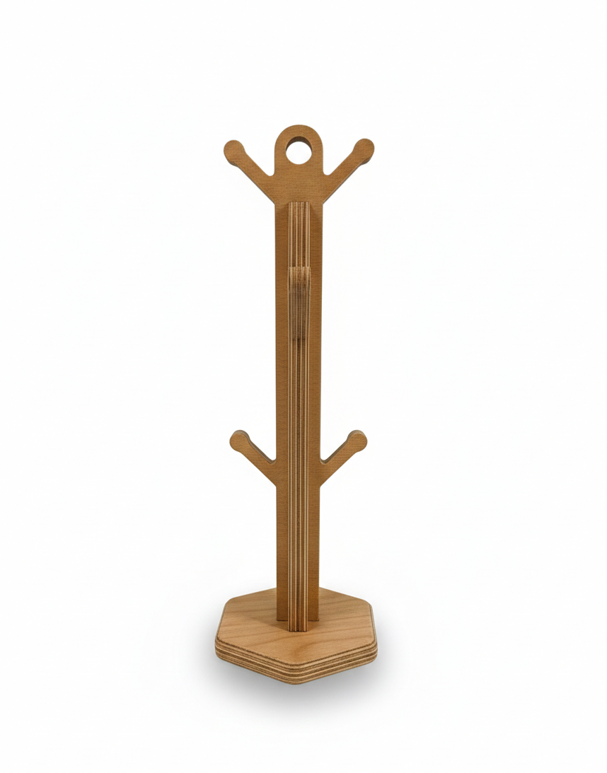 Wooden Desk Lamp Style MDF Table Lamp Decor, Modern Minimalist Accent Light - wood material and finish detail