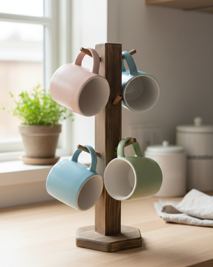 Wooden Dog Floor Lamp in Beech | Handmade Decorative Lamp for Nursery or Kids Room - wood material and finish detail