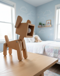 Grey Cross Laptop & iPad Stand, MDF Desk Riser, Wooden Tablet Holder for Desk Setup - size and shape detail