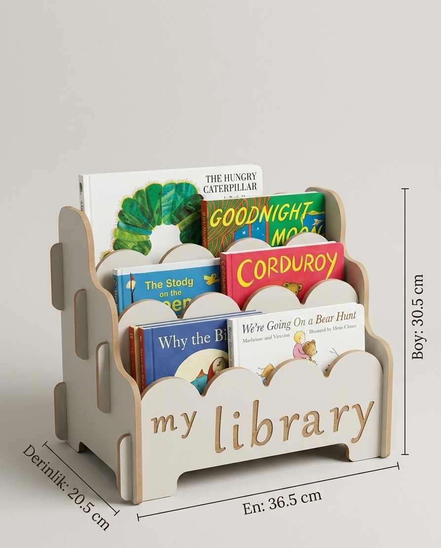 Gray Wooden Coffee Table Puzzle Toy | MDF Activity Piece for Kids Room or Nursery - wood material and finish detail
