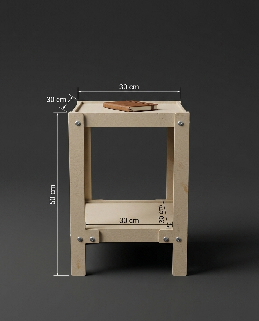 Wooden Makeup Organizer with 4 Drawers, MDF Vanity Storage Box for Desk and Dresser - handmade wooden product detail