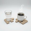 Square Wooden Coaster Tray | Minimal Handmade Wooden Organizer, 20 x 20 cm - close up of the product detail