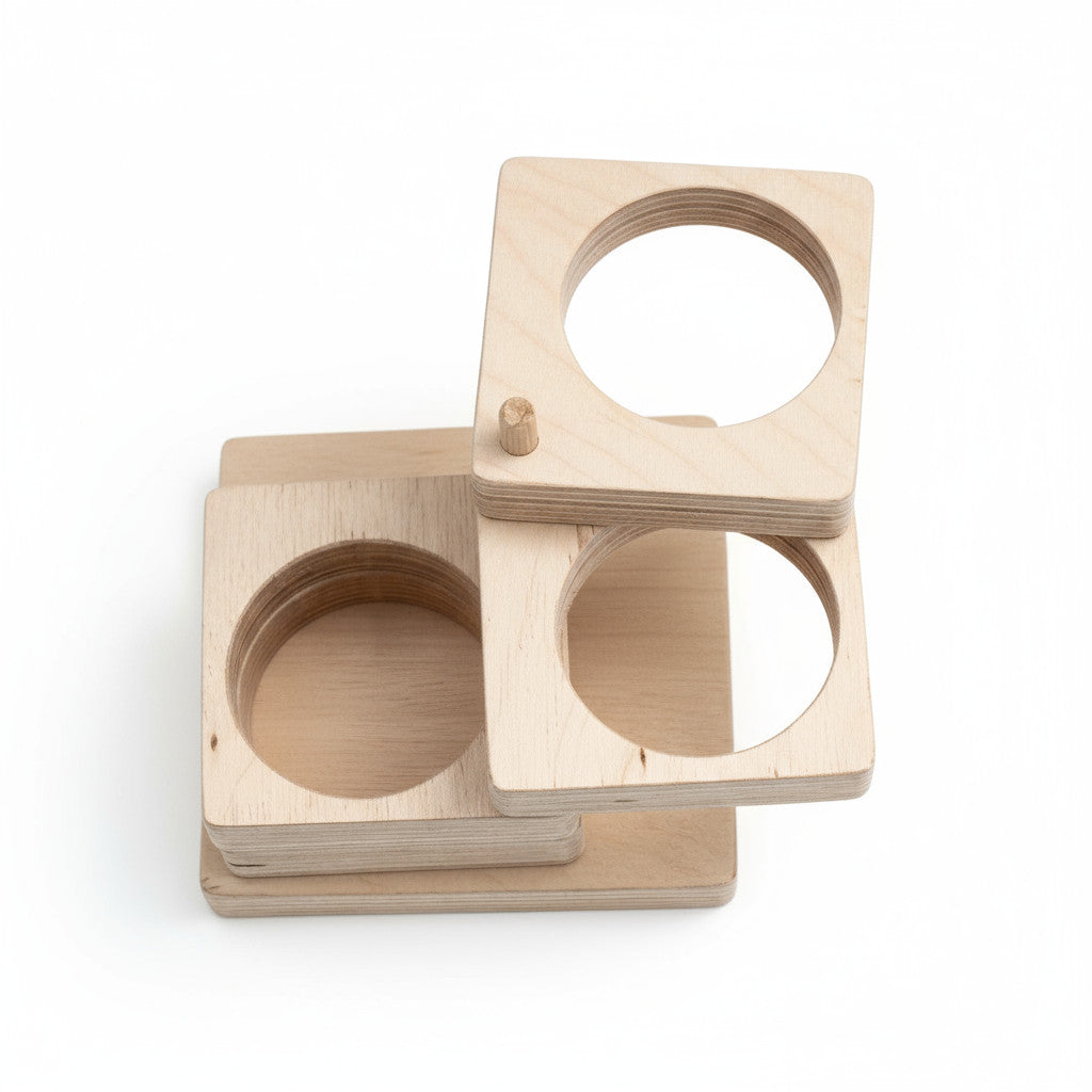 Wooden Pencil Holder, Small Desk Organizer for Kids, Handmade Wooden Pen Cup, Nursery Shelf Accessory - detail view for shoppers