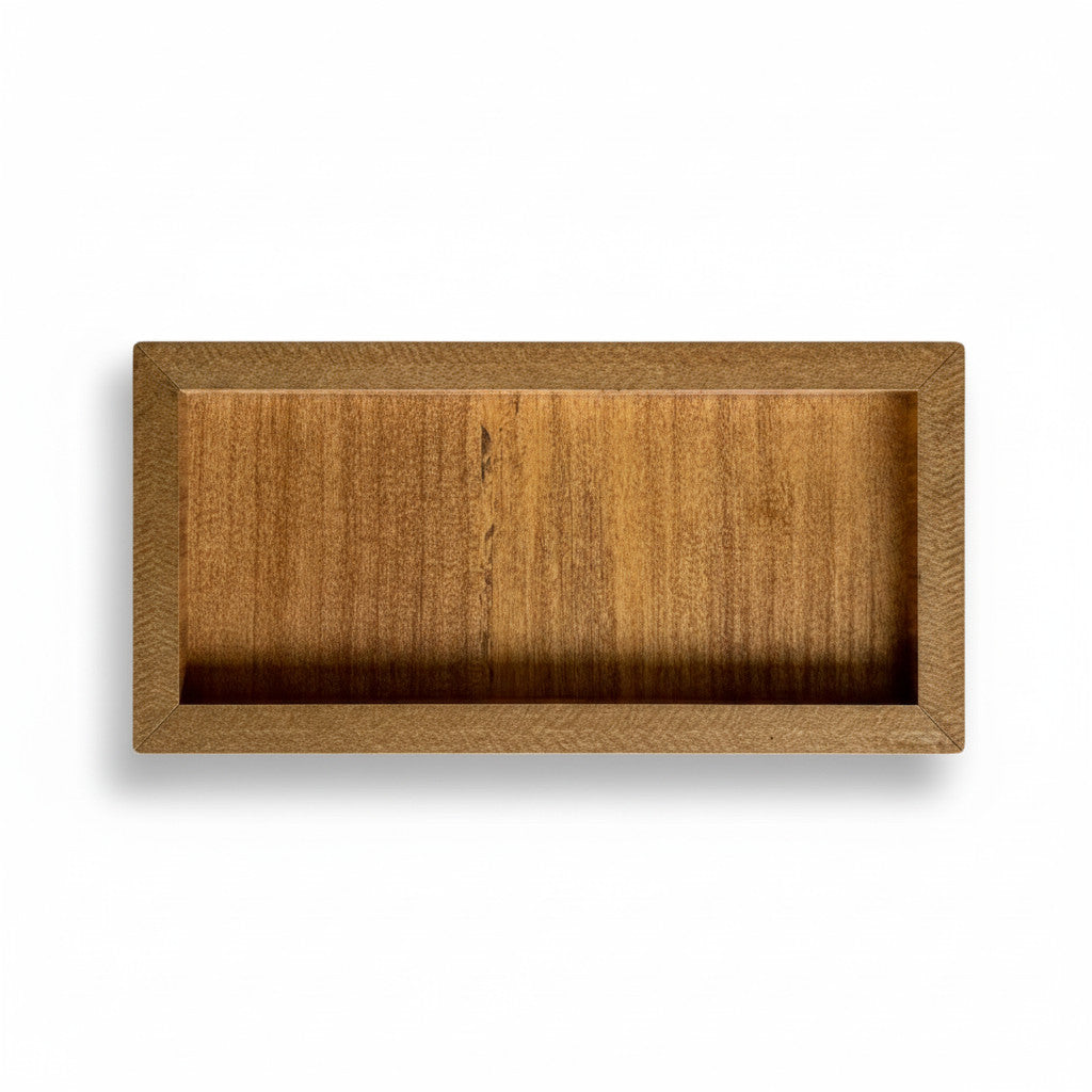 Double Pencil Holder in Coffee Brown, Wooden Desk Organizer, MDF Pen Cup for Home Office or Kids' Desk - close up of the product detail
