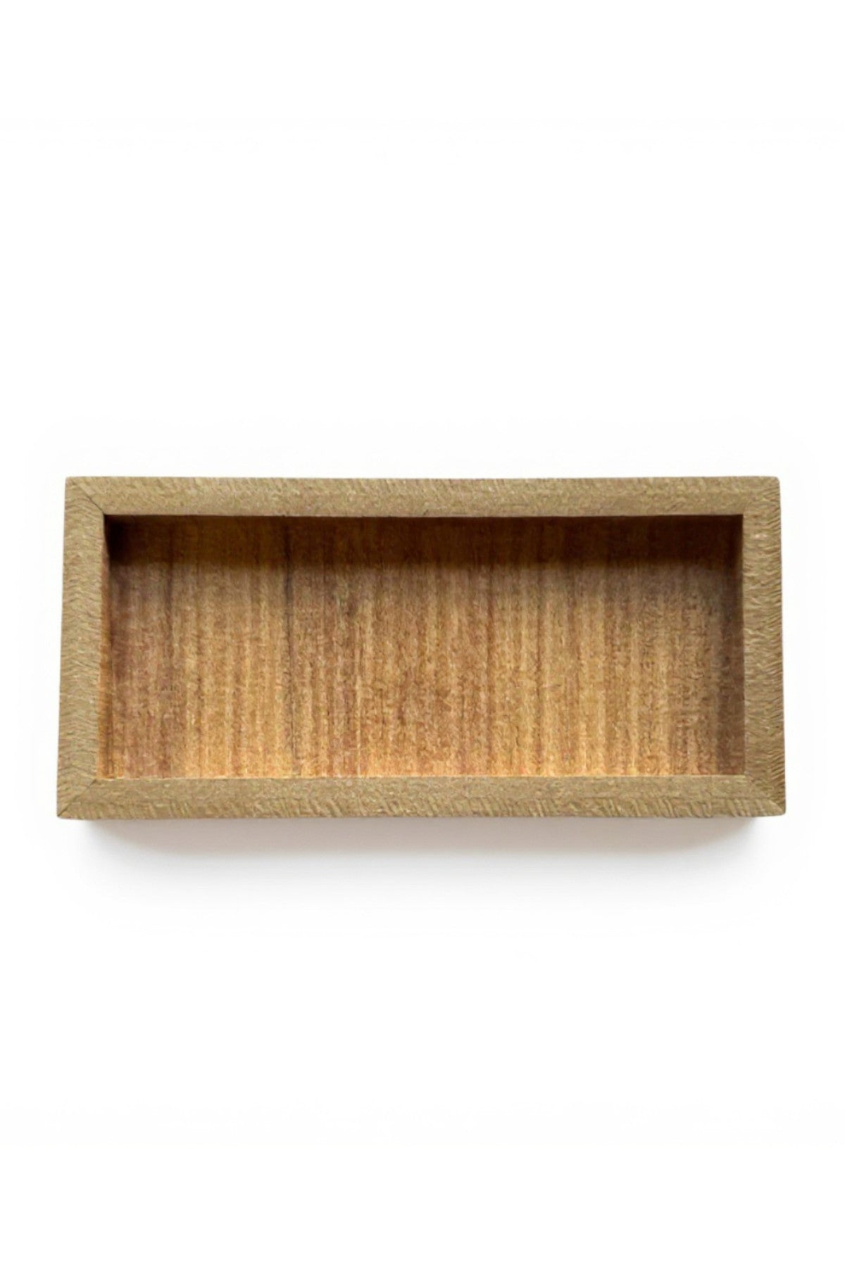 Round Hole Wooden Desk Pen Holder in Brown MDF, Modern Pencil Cup for Desk Organization - styled use and display idea