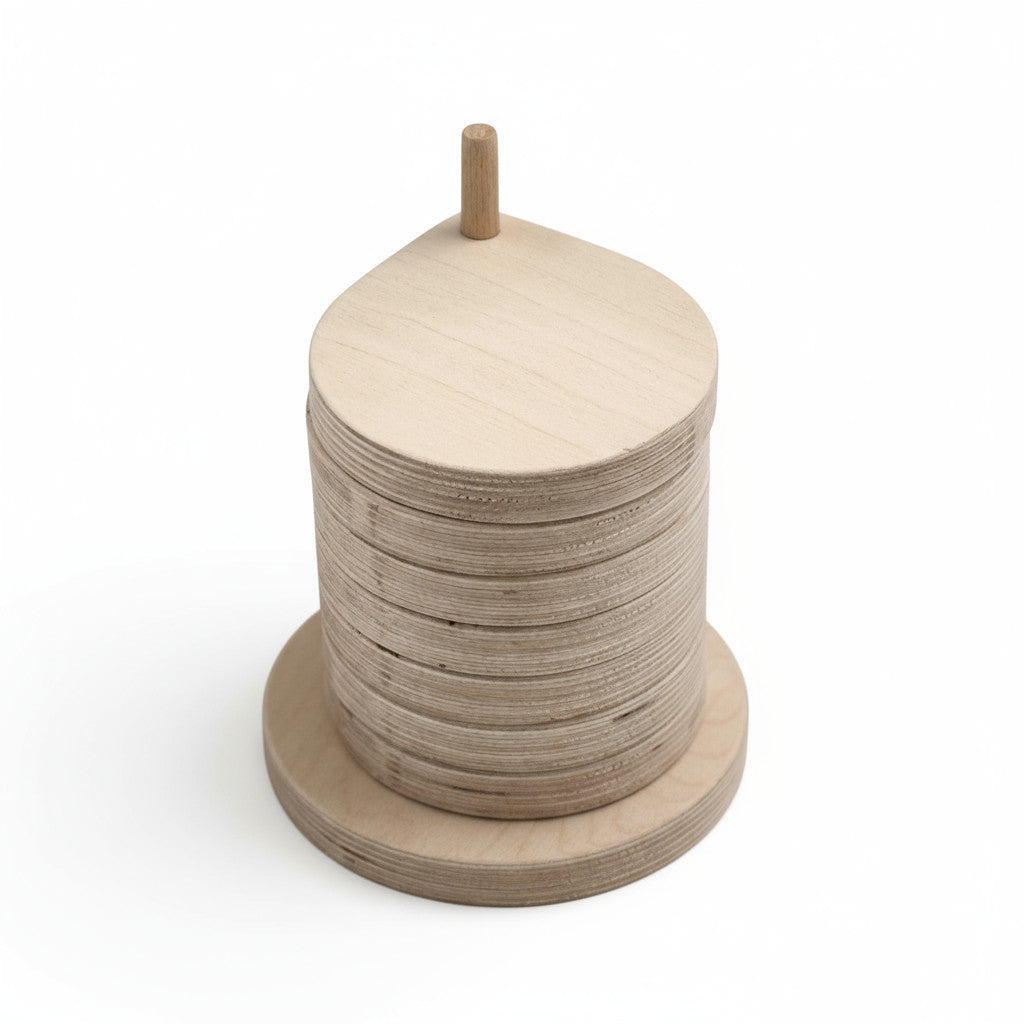 Tiered Wooden Jewelry Box for Kids | Handmade Wooden Treasure Box | Wooden Keepsake Box - size and shape detail