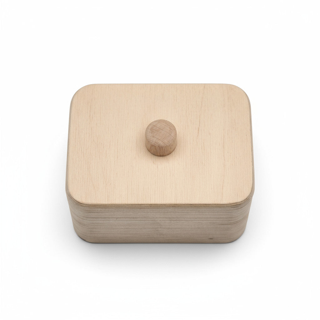 Rectangular Wooden Box, Small Storage Box for Keepsakes, Home Organization Box, Natural Wood Container, Handmade Wooden Gift - styled use and display idea