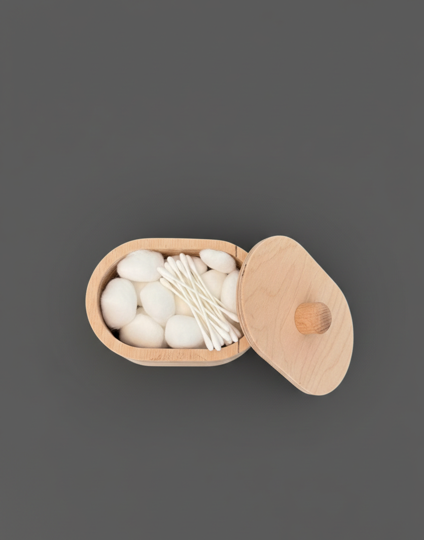 Large Ellipse Wooden Box Puzzle Toy for Kids | Natural Wood Activity Toy, Compact Montessori-Style Shape Puzzle, Nursery Shelf Decor Accent - scale and shape detail