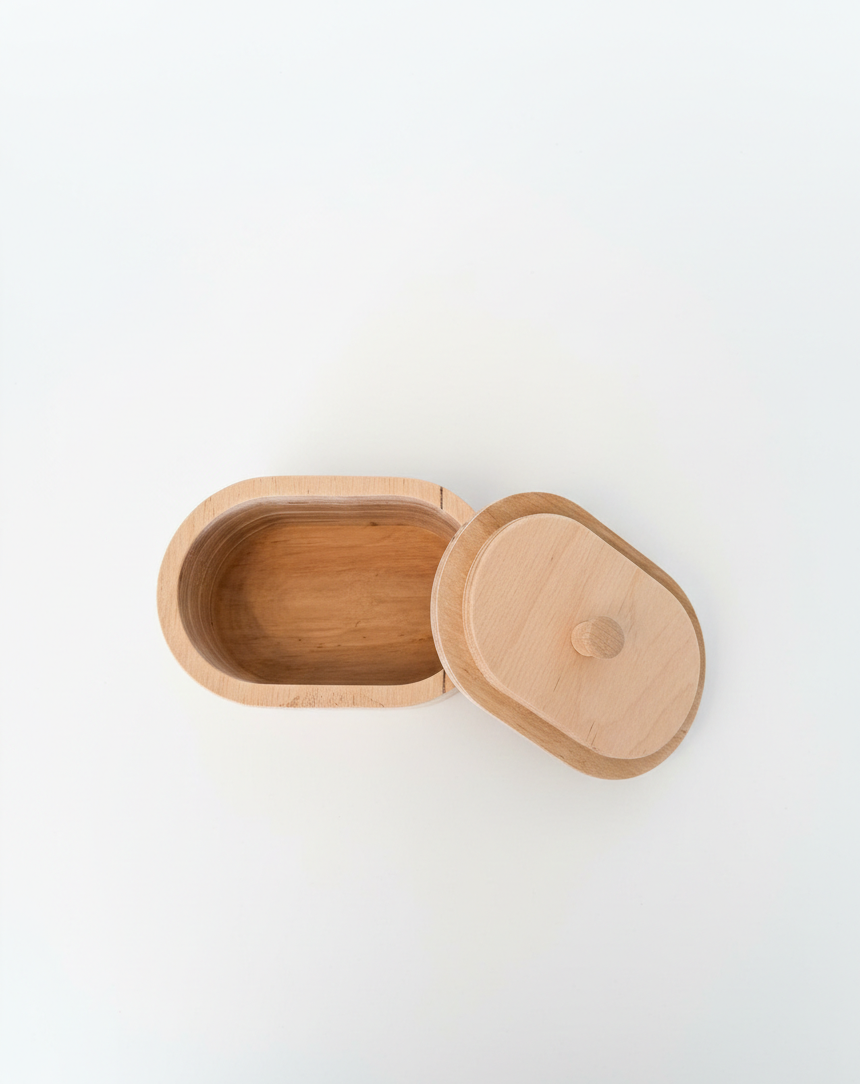 Large Ellipse Wooden Box Puzzle Toy for Kids | Natural Wood Activity Toy, Compact Montessori-Style Shape Puzzle, Nursery Shelf Decor Accent - playroom or nursery display idea