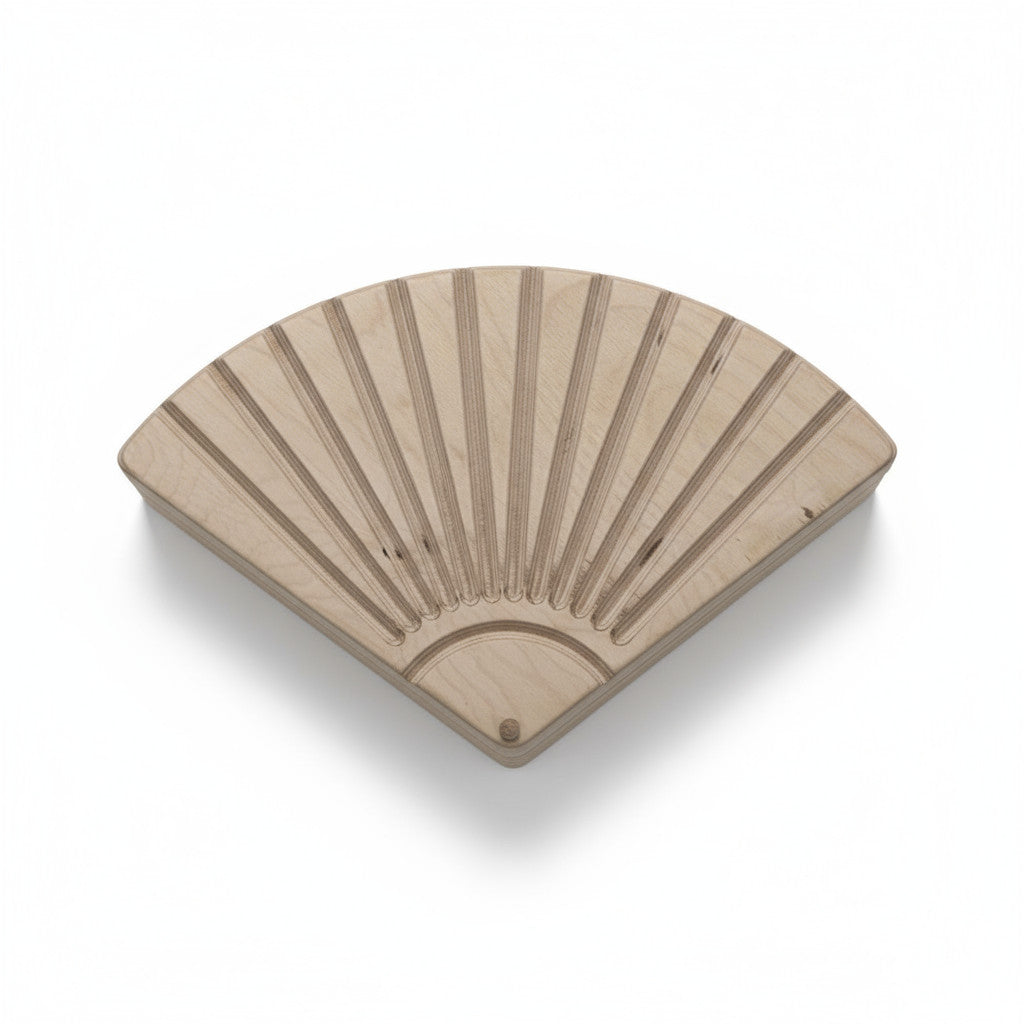 Sea Shell Wooden Box | Round Decorative Storage Box, Handmade Wooden Keepsake Box for Nursery, Shelf Display, Thoughtful Gift - size and shape detail