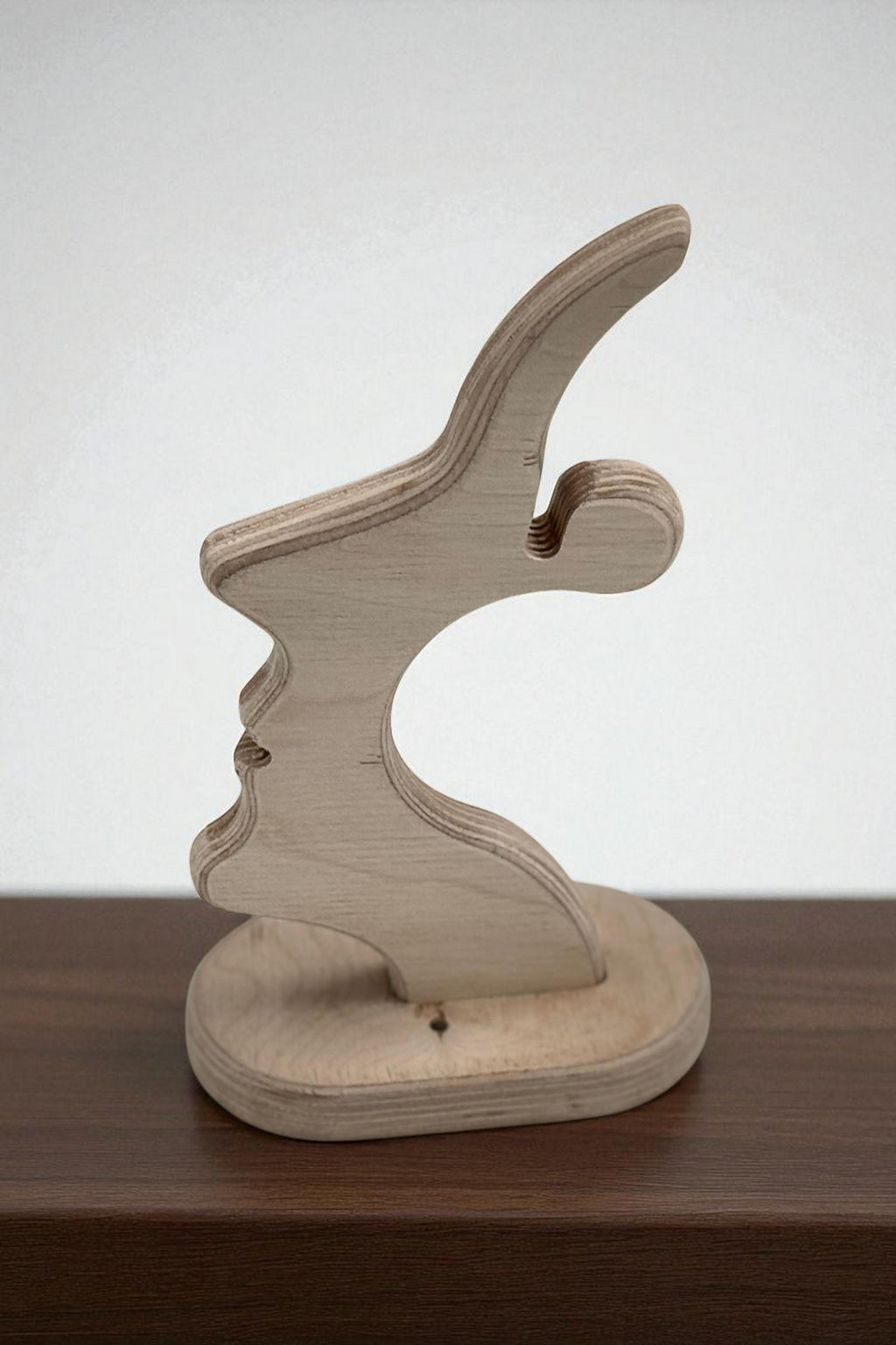 Wooden Eyeglass Stand, Handmade Glasses Holder for Desk or Nightstand - wood material and finish detail