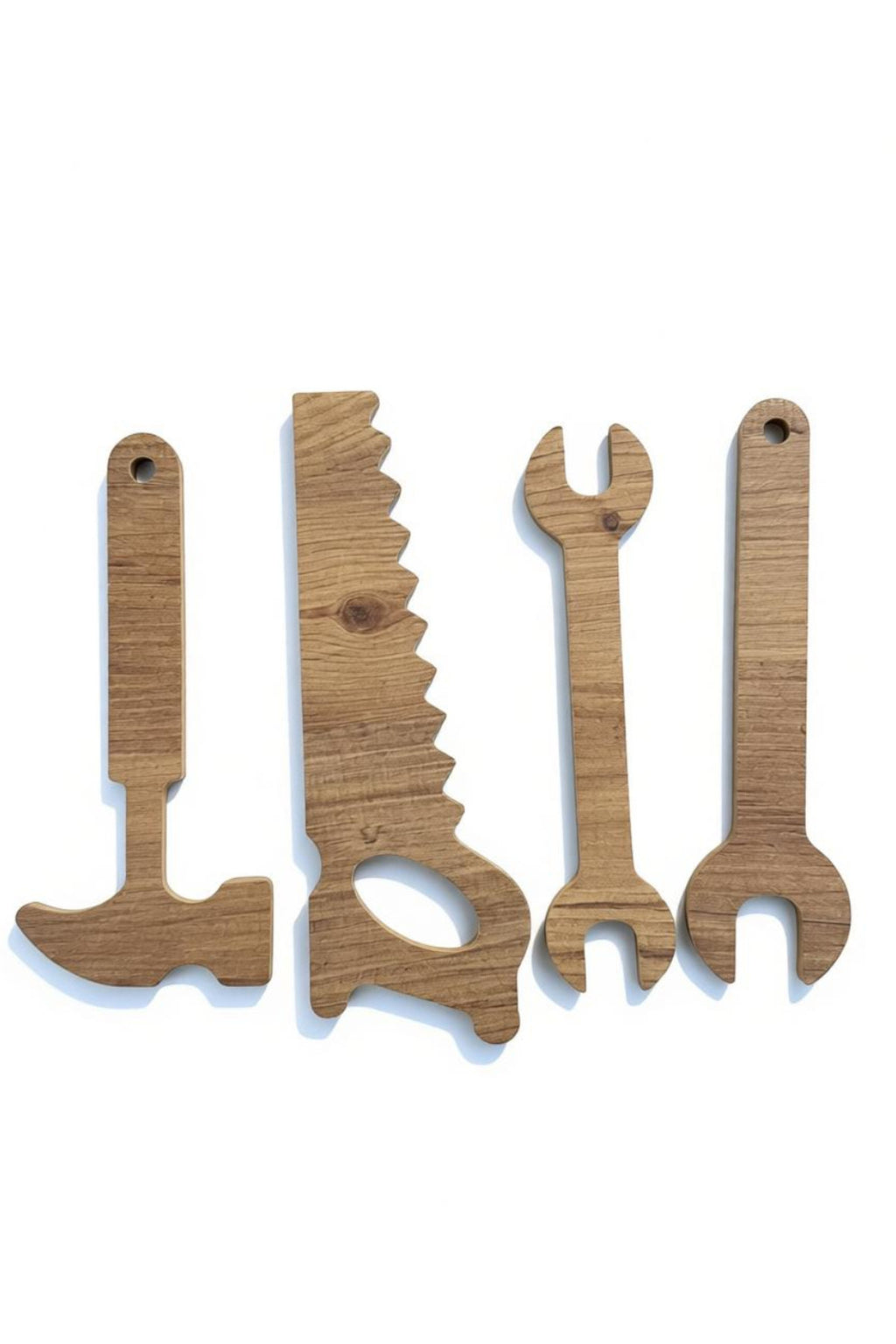 Wooden Child’s Tool Set in Brown, MDF Pretend Play Repair Kit - styled use and display idea