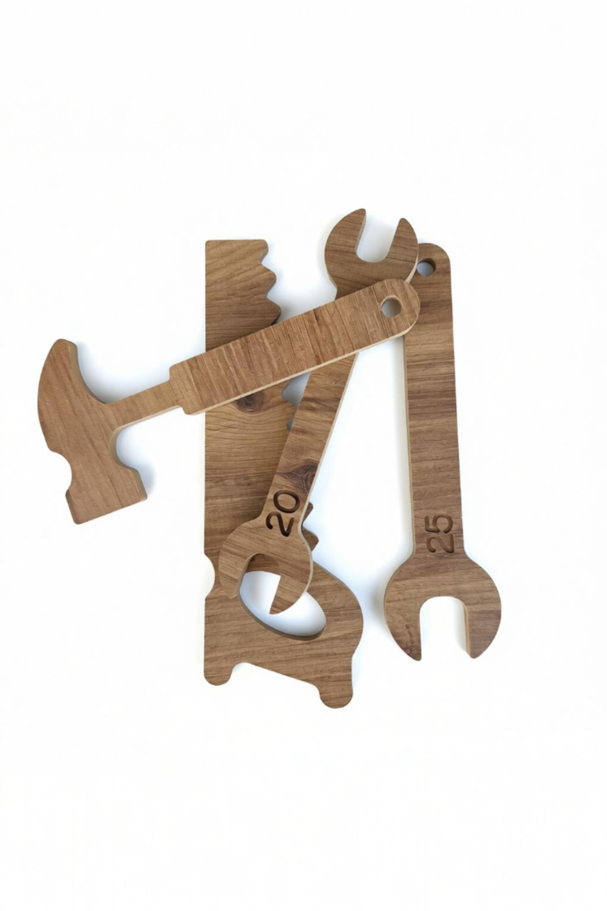 Wooden Child’s Tool Set in Brown, MDF Pretend Play Repair Kit - detail view for shoppers