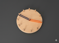 Wooden Elastic Clock Puzzle Board, Round Kids Activity Toy, Handmade Wooden Learning Clock for Toddlers and Nursery Play - close up of the wooden puzzle design