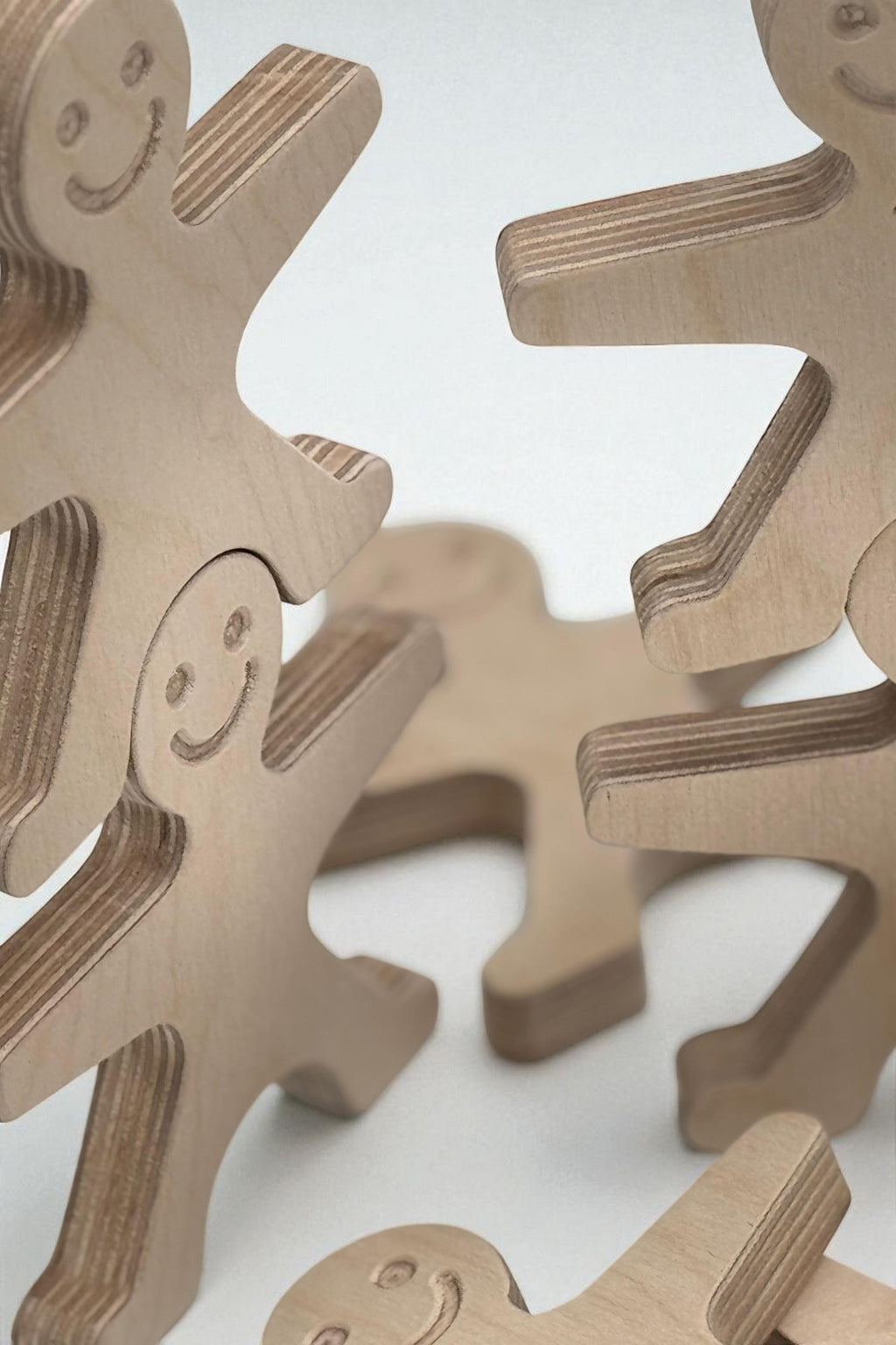 Wooden Man Puzzle Toy, Handmade Wooden Activity Toy, Simple Shape Puzzle for Kids - scale and shape detail