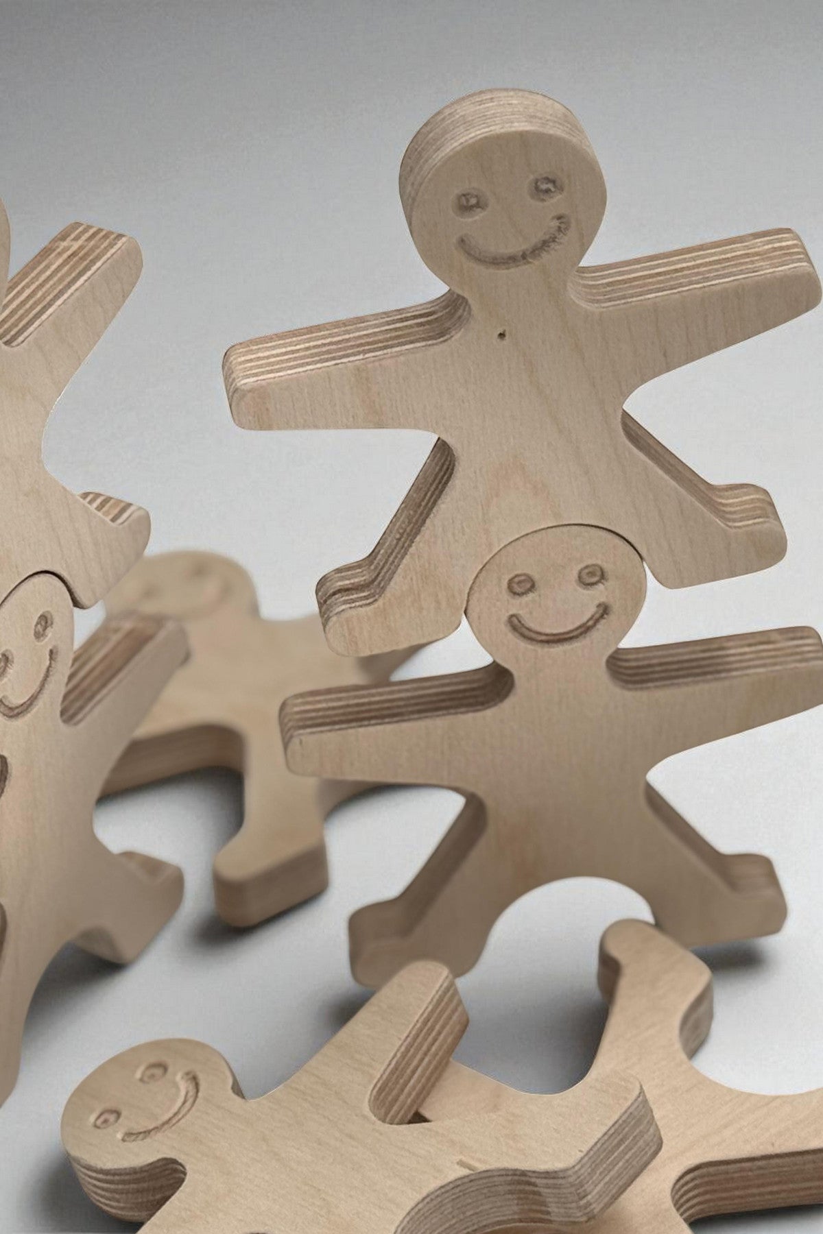 Wooden Man Puzzle Toy, Handmade Wooden Activity Toy, Simple Shape Puzzle for Kids - handmade wooden toy detail