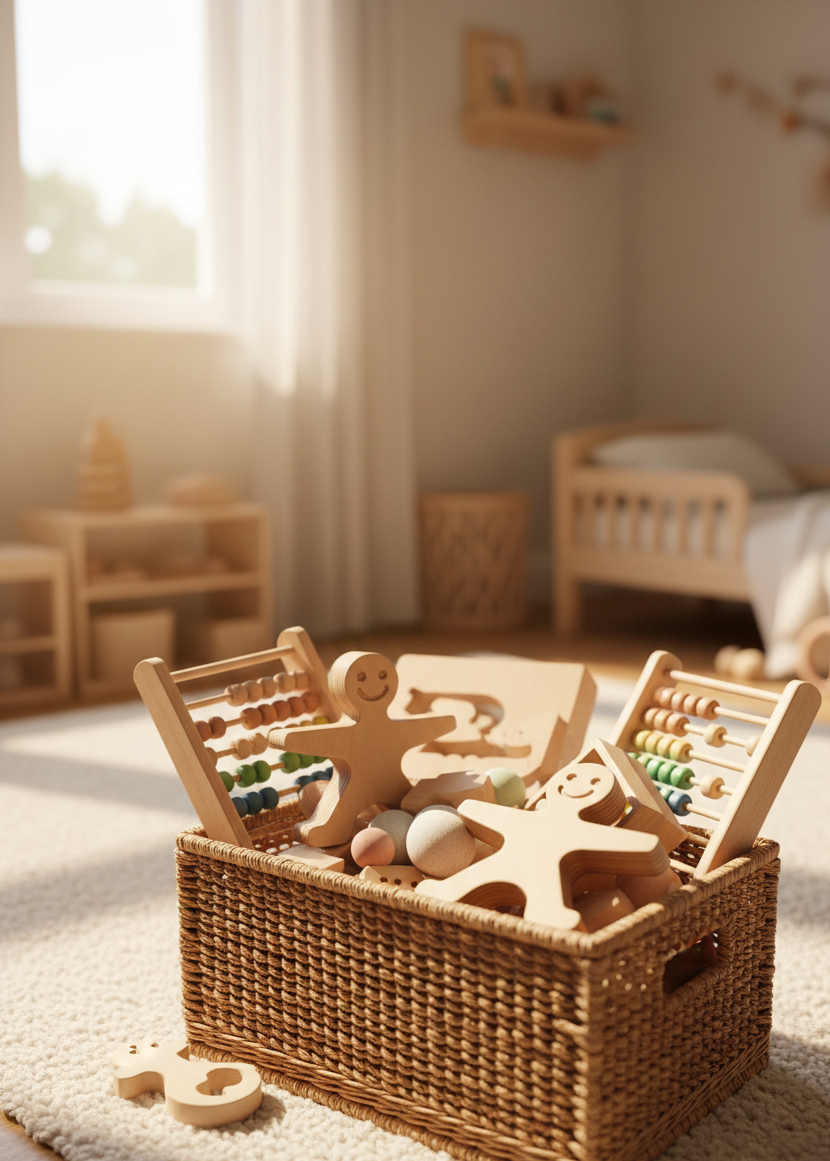 Wooden Man Puzzle Toy, Handmade Wooden Activity Toy, Simple Shape Puzzle for Kids - detail view for shoppers