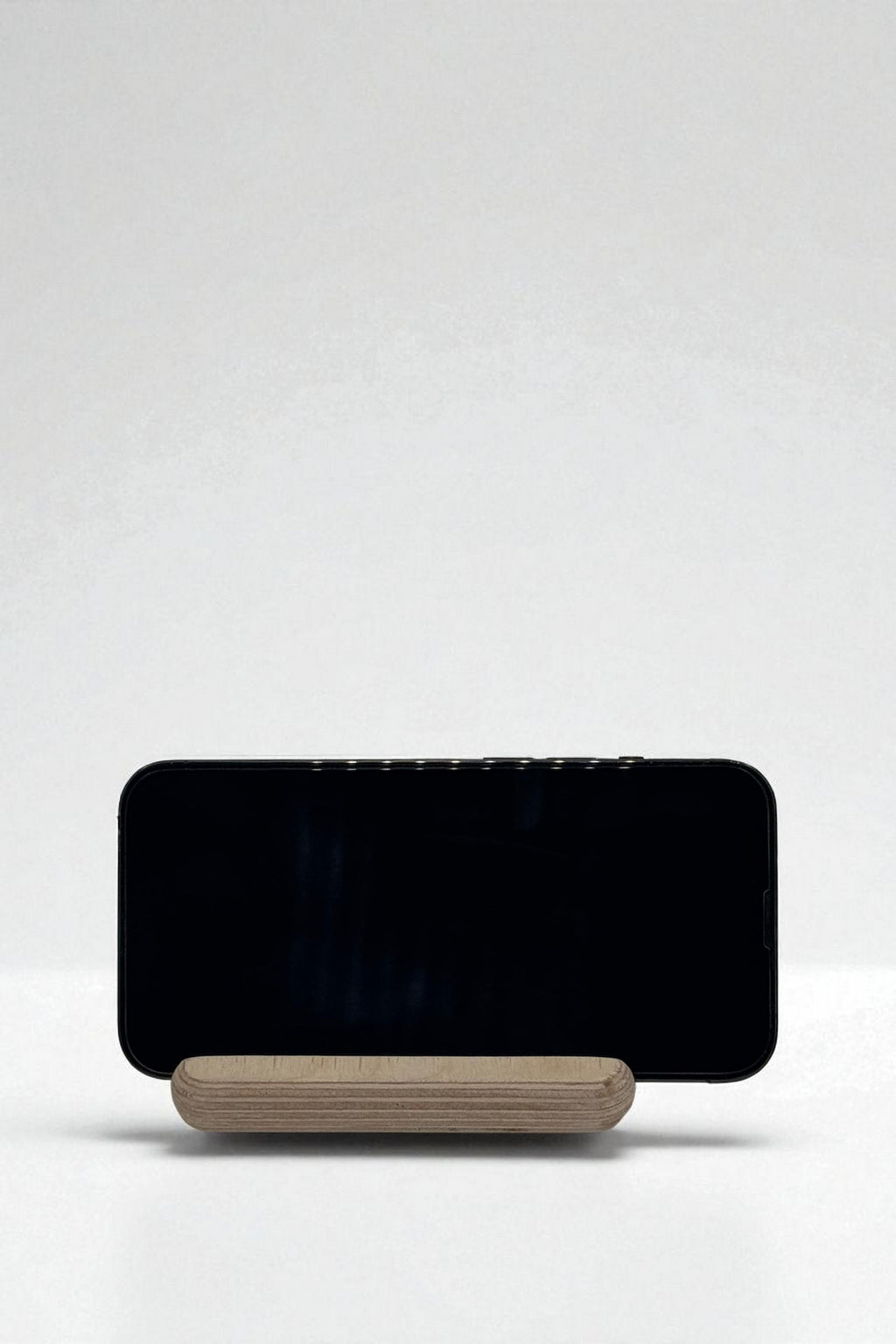 Wooden Triangle Phone and Tablet Holder, Compact Stand for Desk or Nightstand - handmade wooden product detail