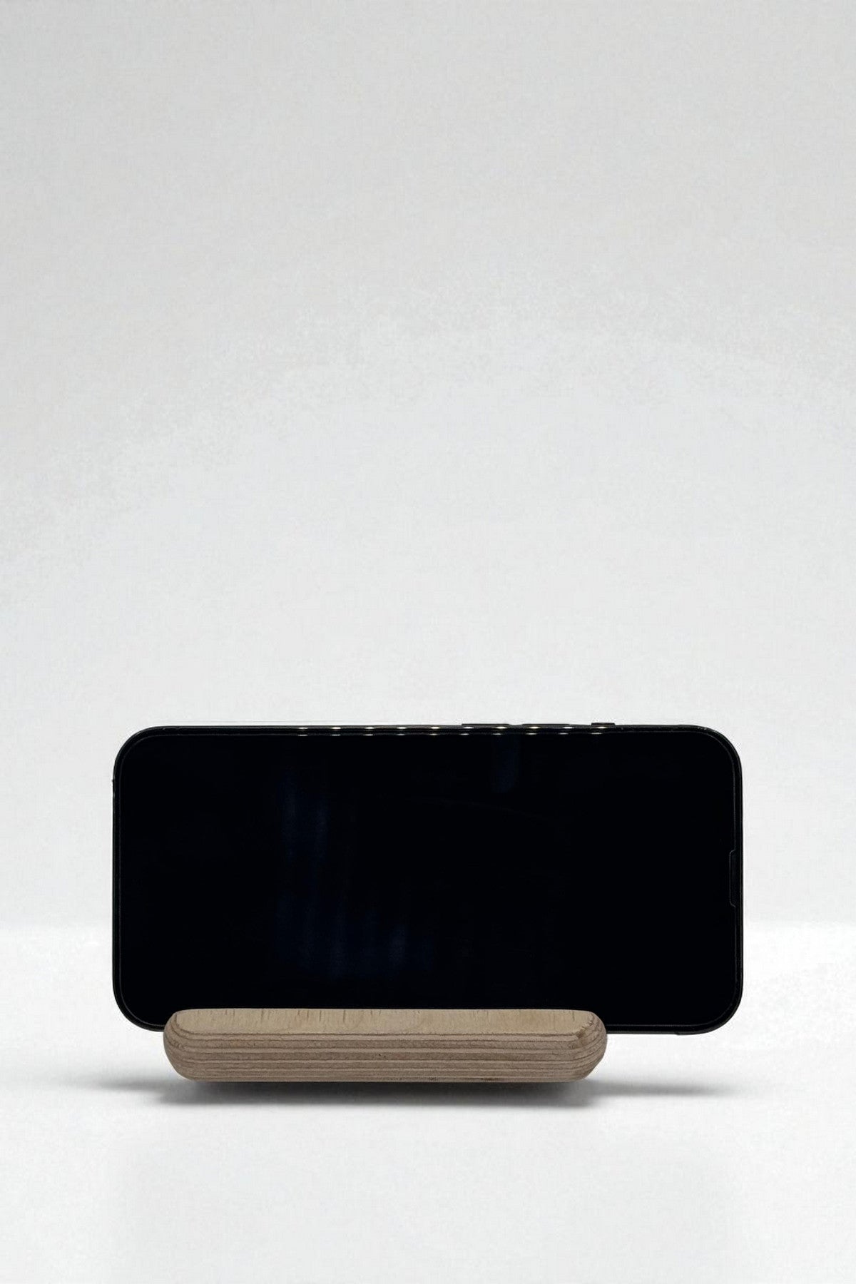 Wooden Triangle Phone and Tablet Holder, Compact Stand for Desk or Nightstand - handmade wooden product detail