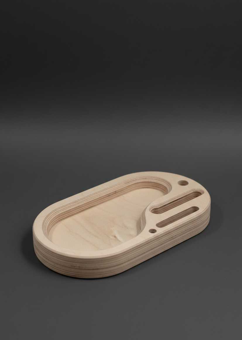 Wooden Office Business Card Holder Display Stand for Desk - main product view