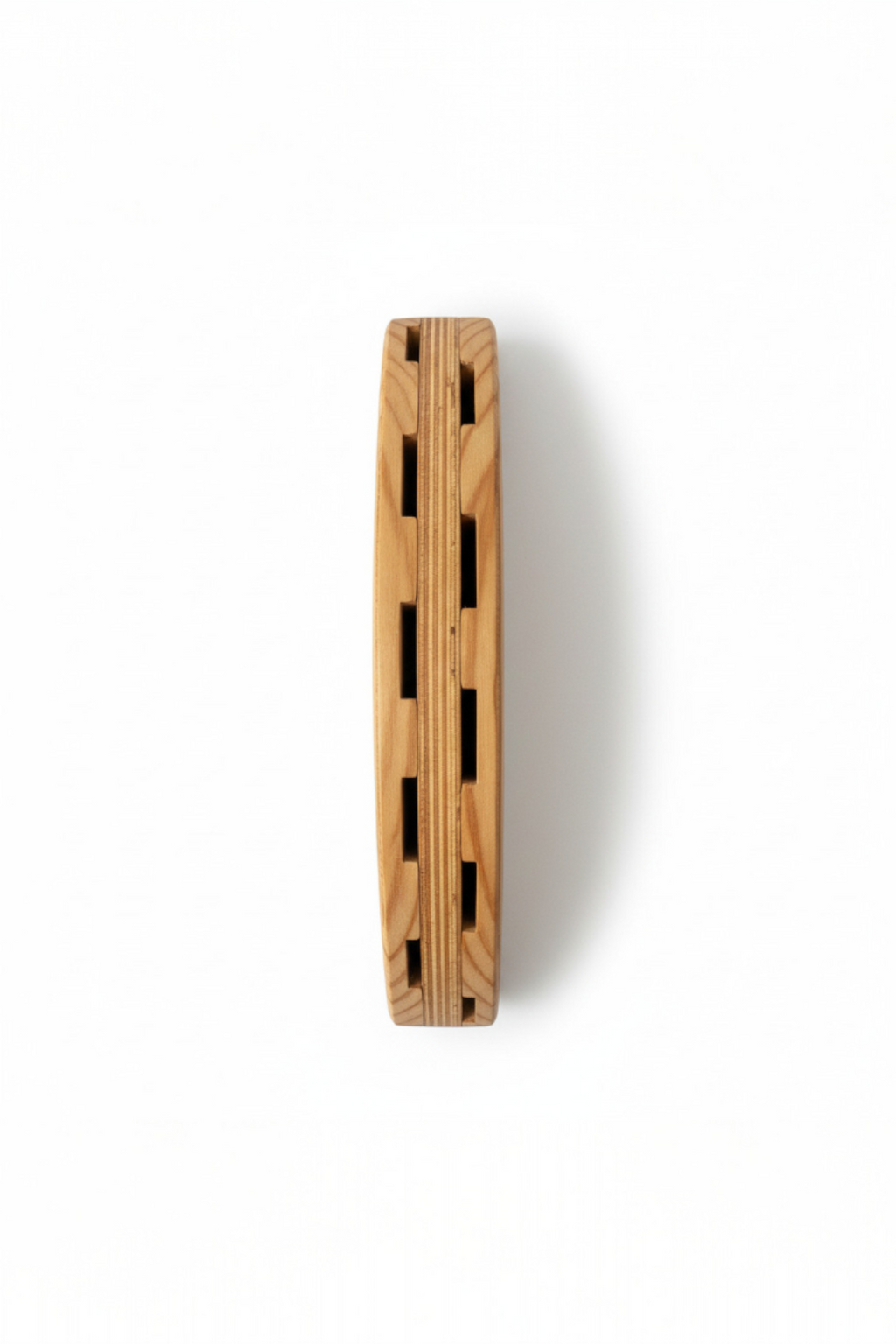 Polished Wooden Knife Stand, Handcrafted Knife Holder for Kitchen Counter Display - front view of the product