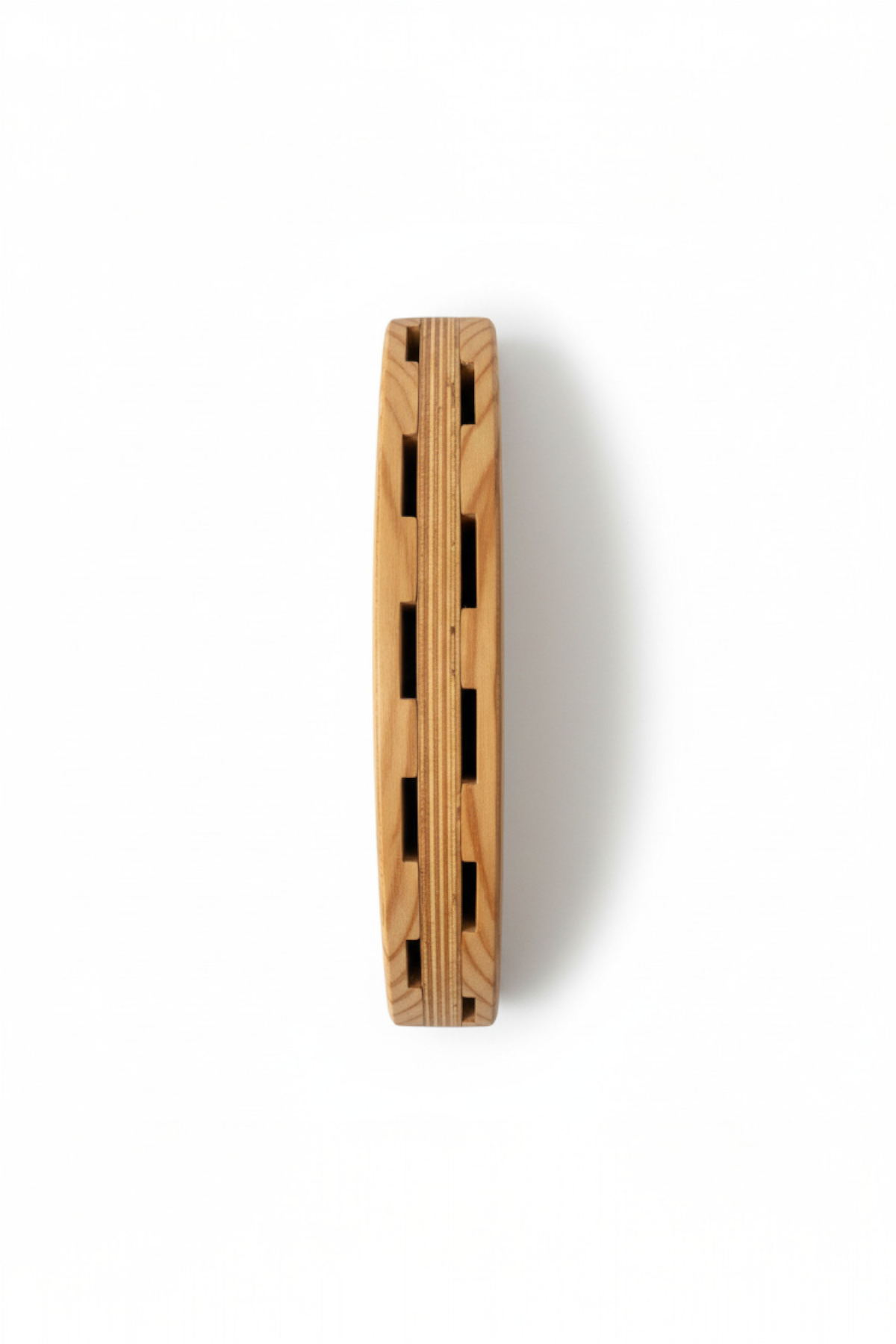 Polished Wooden Knife Stand, Handcrafted Knife Holder for Kitchen Counter Display - front view of the product