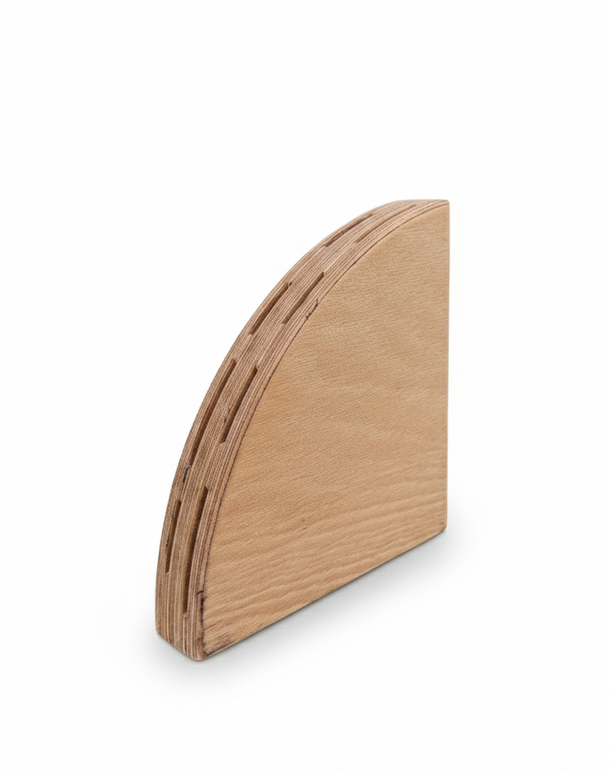 Polished Wooden Knife Stand, Handcrafted Knife Holder for Kitchen Counter Display - close up of the product detail