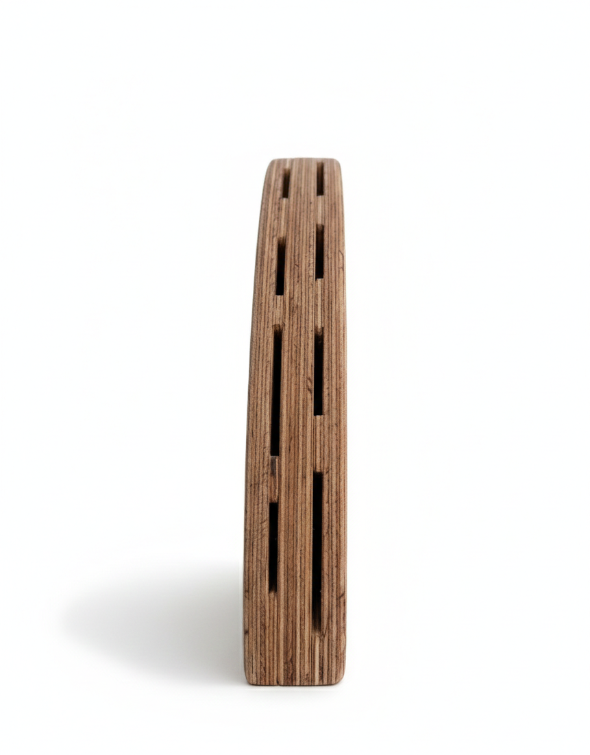 Polished Wooden Knife Stand, Handcrafted Knife Holder for Kitchen Counter Display - wood material and finish detail