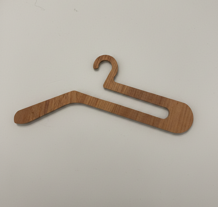 Set of 6 Brown Wooden Wall Hooks for Kids Rooms - close up of the product detail