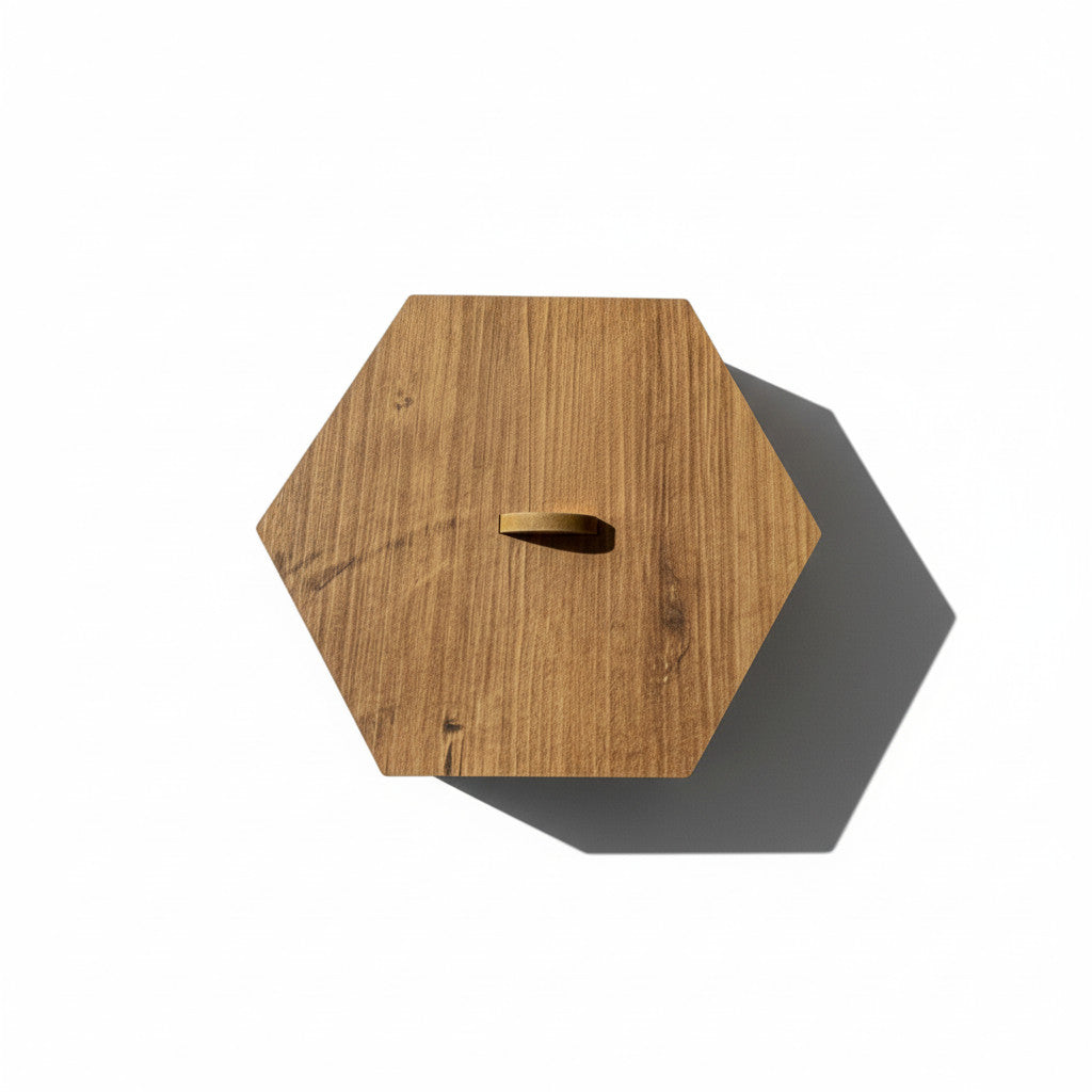 Wooden Hexagon Jewelry Box, MDF Keepsake Box, Small Trinket Storage for Handmade Decor - additional product photo