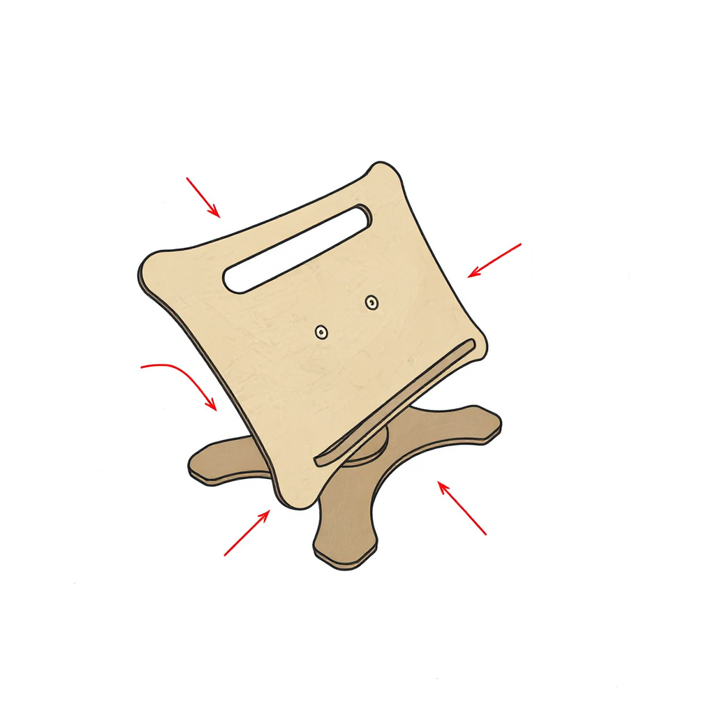 Slanted 3-Compartment Wooden Pencil Holder, MDF Desk Organizer Pen Cup for Kids Room, Nursery or Home Office - wood material and finish detail