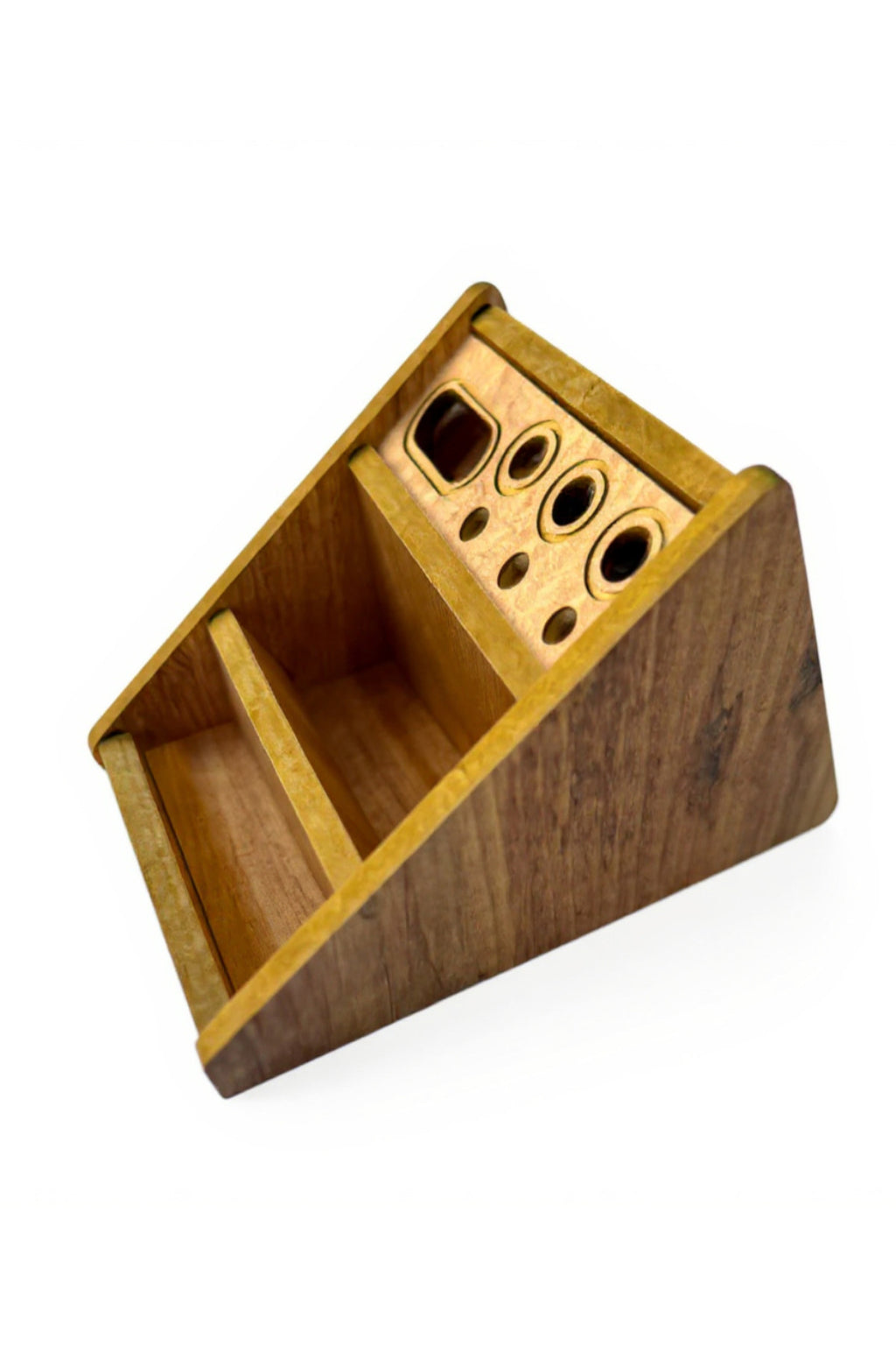 Multi-Purpose Wooden Laptop Stand | Adjustable Desk Table for Work, Reading, And Everyday Use - side view showing the product profile