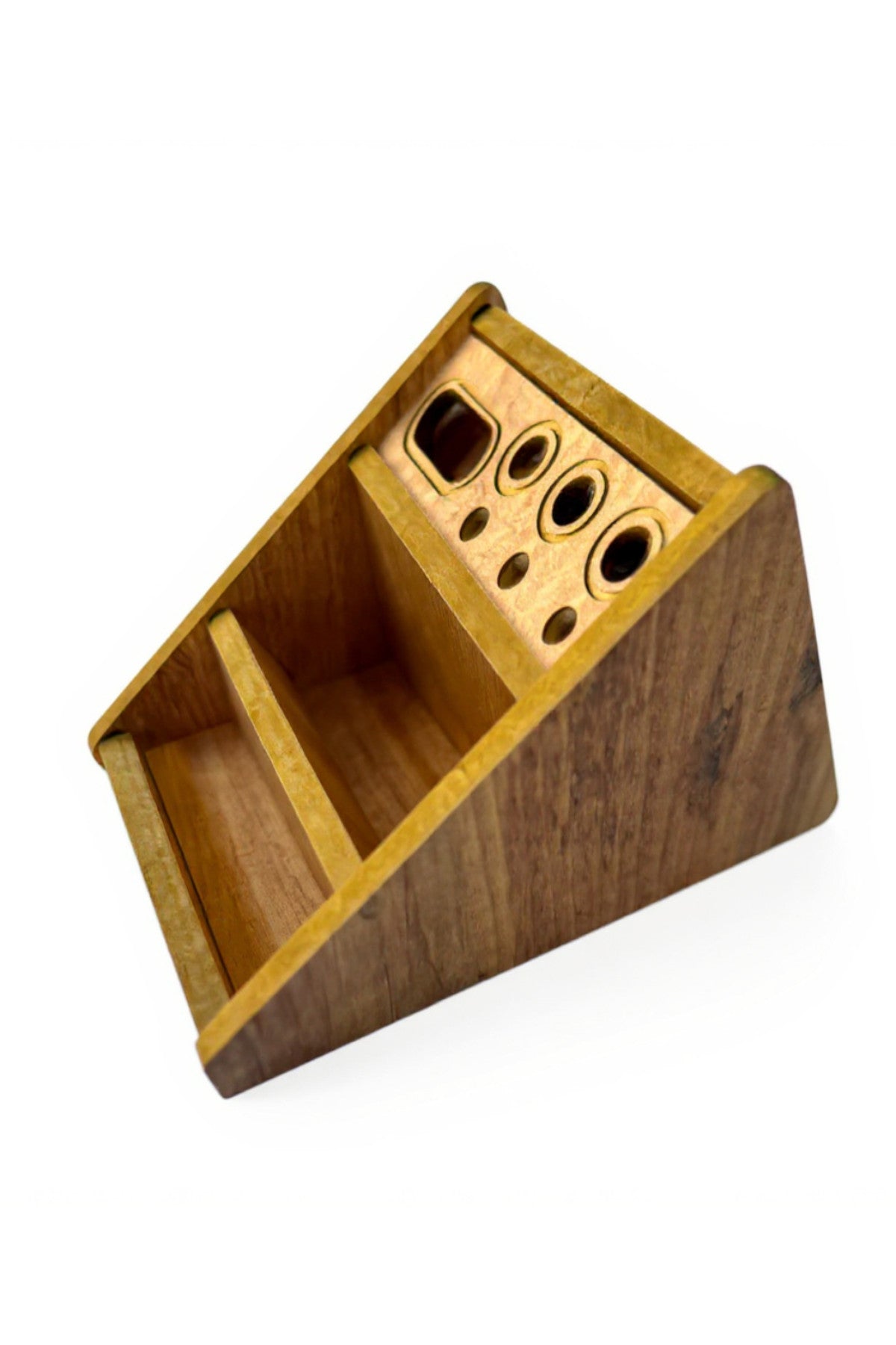 Multi-Purpose Wooden Laptop Stand | Adjustable Desk Table for Work, Reading, And Everyday Use - side view showing the product profile