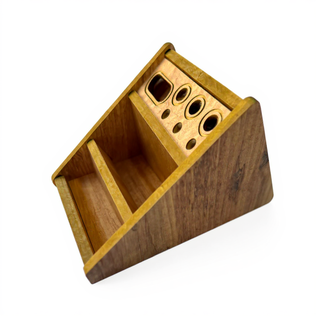 Multi-Purpose Wooden Laptop Stand | Adjustable Desk Table for Work, Reading, And Everyday Use - size and shape detail