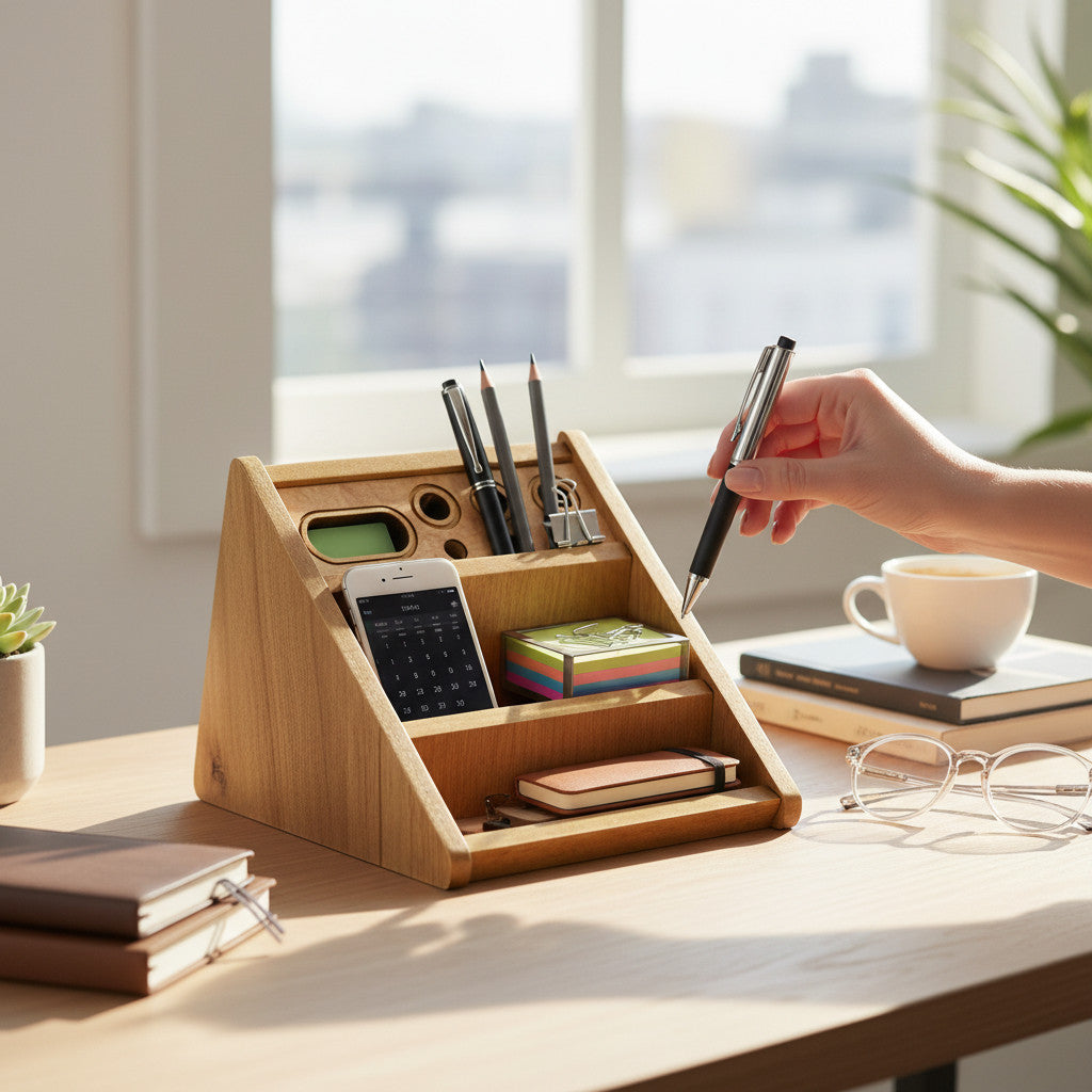 Multi-Purpose Wooden Laptop Stand | Adjustable Desk Table for Work, Reading, And Everyday Use - detail view for shoppers