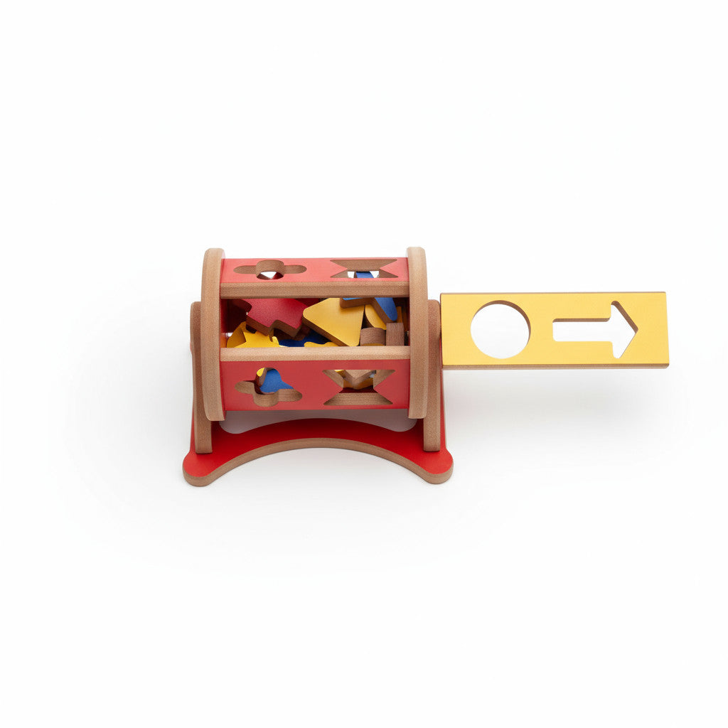 Colorful Wooden Clock Puzzle Toy | MDF Time Learning Activity for Kids Room - main product view