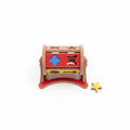 Colorful Wooden Clock Puzzle Toy | MDF Time Learning Activity for Kids Room - close up of the wooden puzzle design