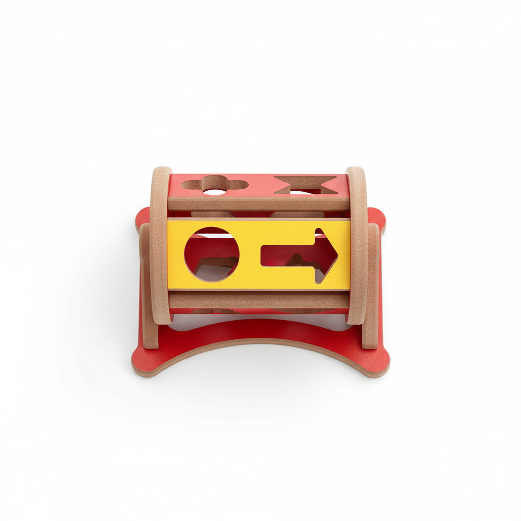 Colorful Wooden Clock Puzzle Toy | MDF Time Learning Activity for Kids Room - wood material and finish detail