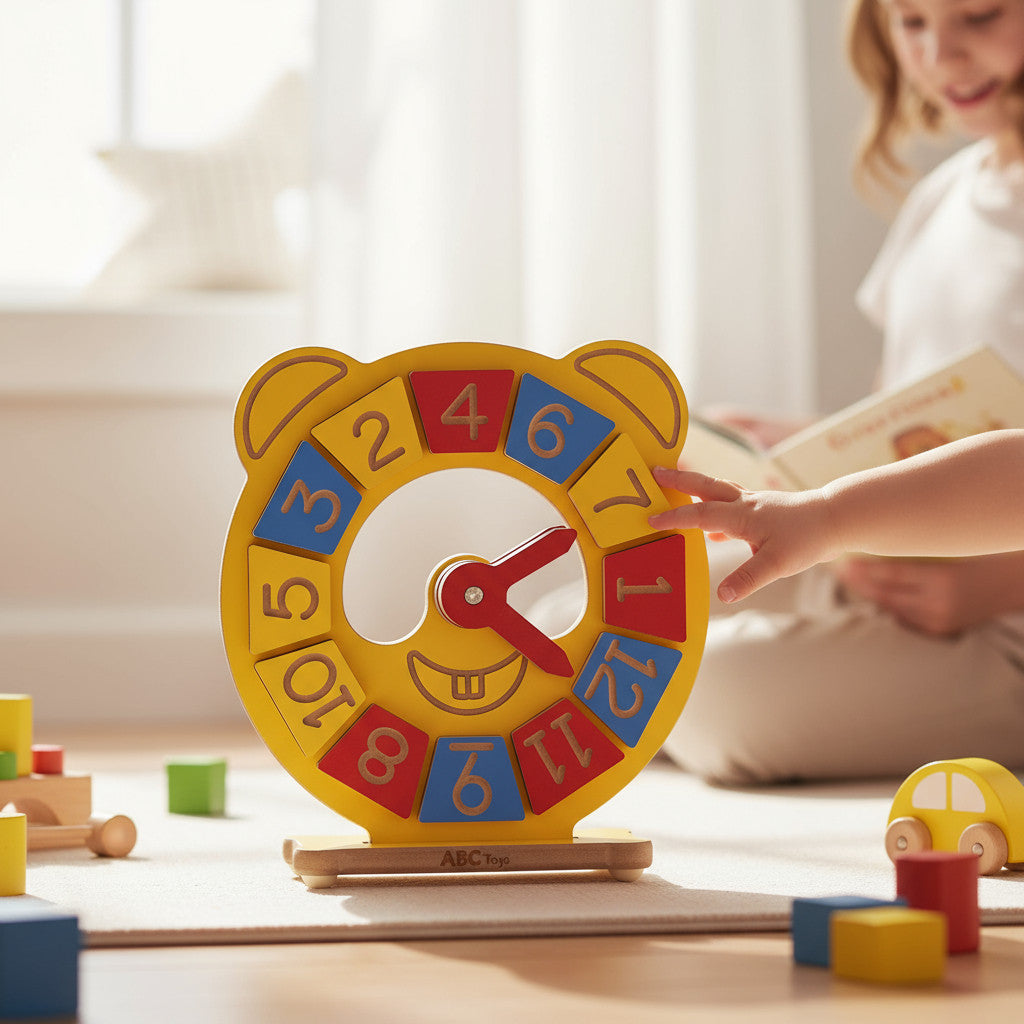 Wooden Digital Number Puzzle Board in MDF | Montessori-Style Number Matching Activity Toy for Toddlers - main product view