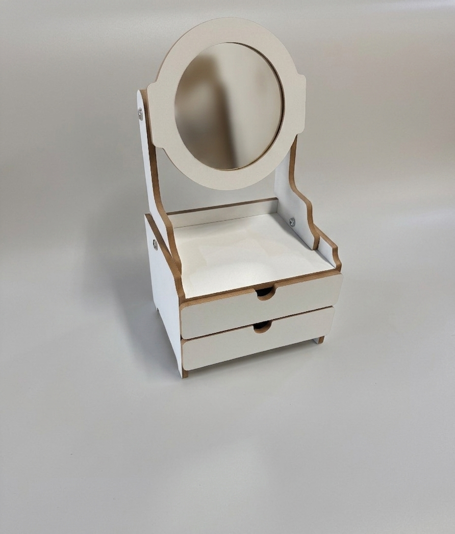 Winged Opening Wooden Storage Chest, MDF Keepsake Box, Handmade Wooden Box for Nursery or Home Storage - additional product photo