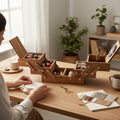 Coffee Car Seat Tray Table Organizer | Wooden MDF Seat Gap Tray for Snacks, Drinks, And Essentials - main product view
