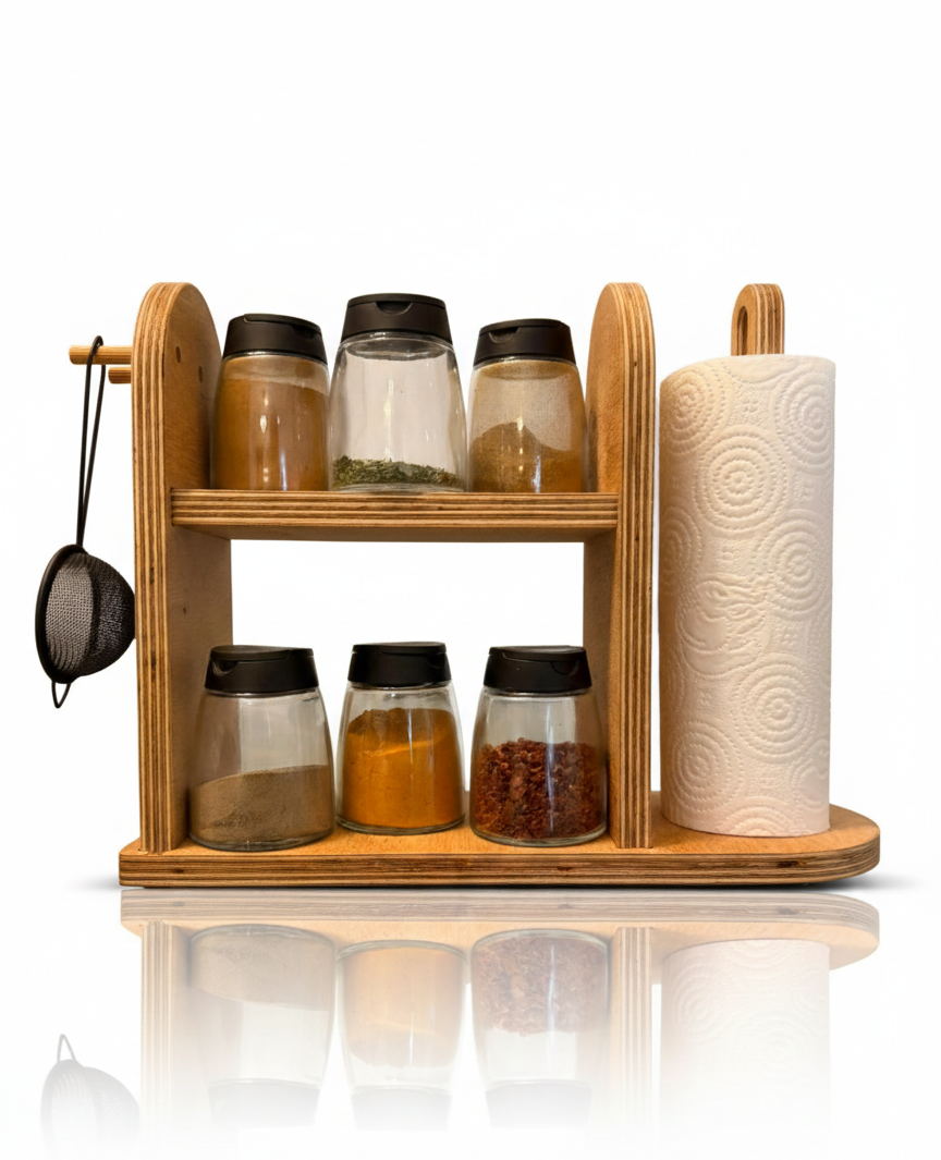 Wooden Phone and Tablet Stand, Minimal Desk Holder for Home Office or Nursery - main product view