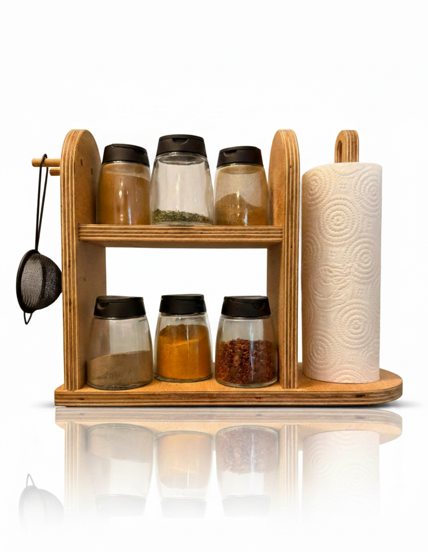 Wooden Phone and Tablet Stand, Minimal Desk Holder for Home Office or Nursery - size and shape detail
