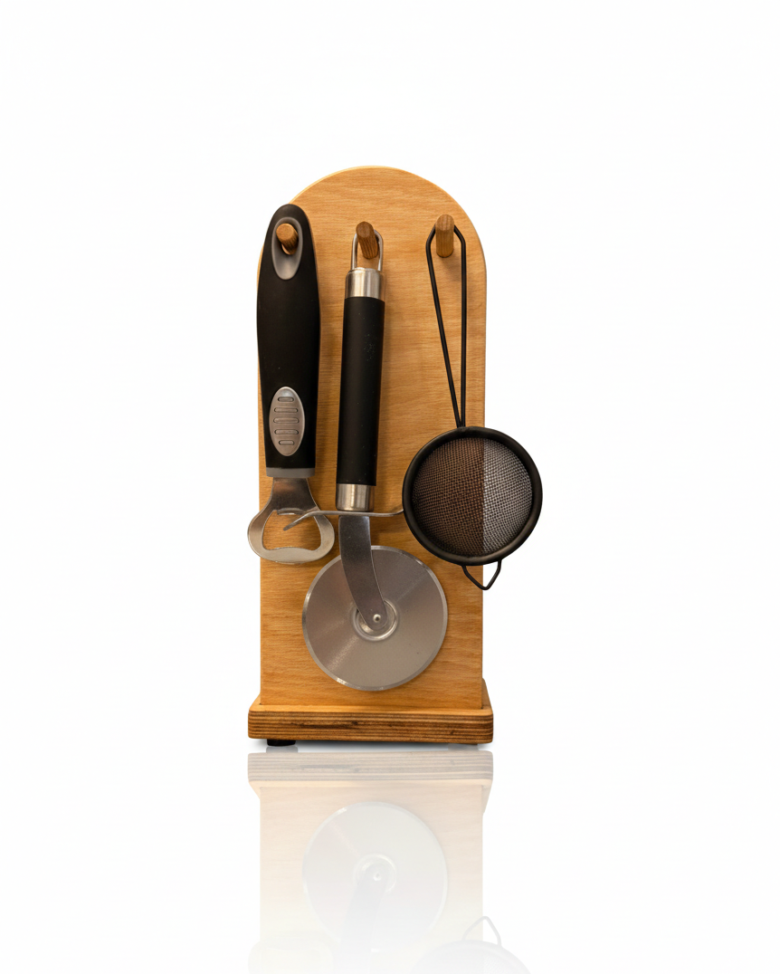 Wooden Phone and Tablet Stand, Minimal Desk Holder for Home Office or Nursery - handmade wooden product detail