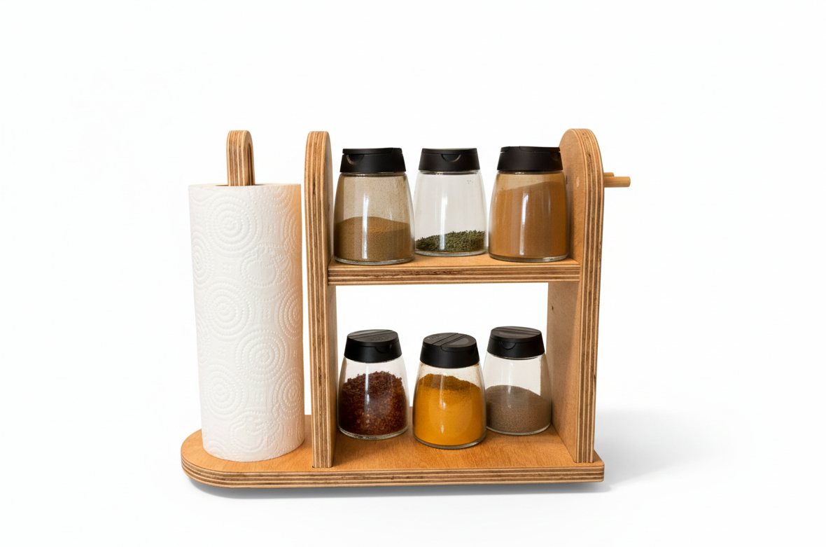 Wooden Phone and Tablet Stand, Minimal Desk Holder for Home Office or Nursery - detail view for shoppers