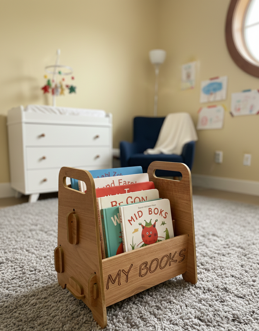 Wooden Kitchen Organizer Shelf | MDF Countertop Storage Rack for Home Organization - wood material and finish detail