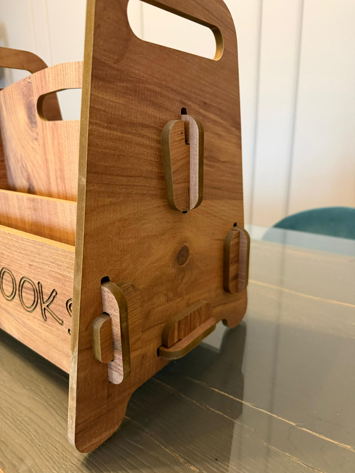 Wooden Kitchen Organizer Shelf | MDF Countertop Storage Rack for Home Organization - size and shape detail